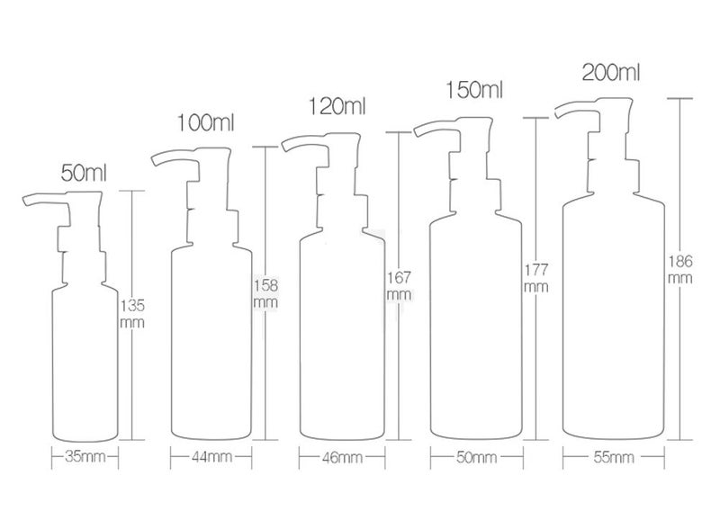 erioctry Refillable Plastic Clear Flat Pumps Lotion Cream Cleansing Oil Dispenser Bottle Travel Bottles Pump Bottle Make Up Cosmetic Container Holder Pack of 3 (100ml) - Image 5